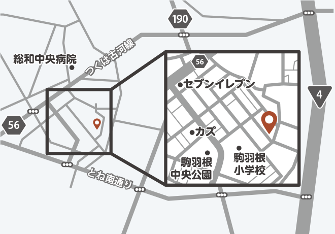 すまいる駒羽根の地図